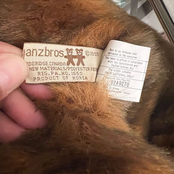 Vintage
Ganz Bros. The Heritage Collection 1990 w tags Brown Bear. - Picture 8 of 11